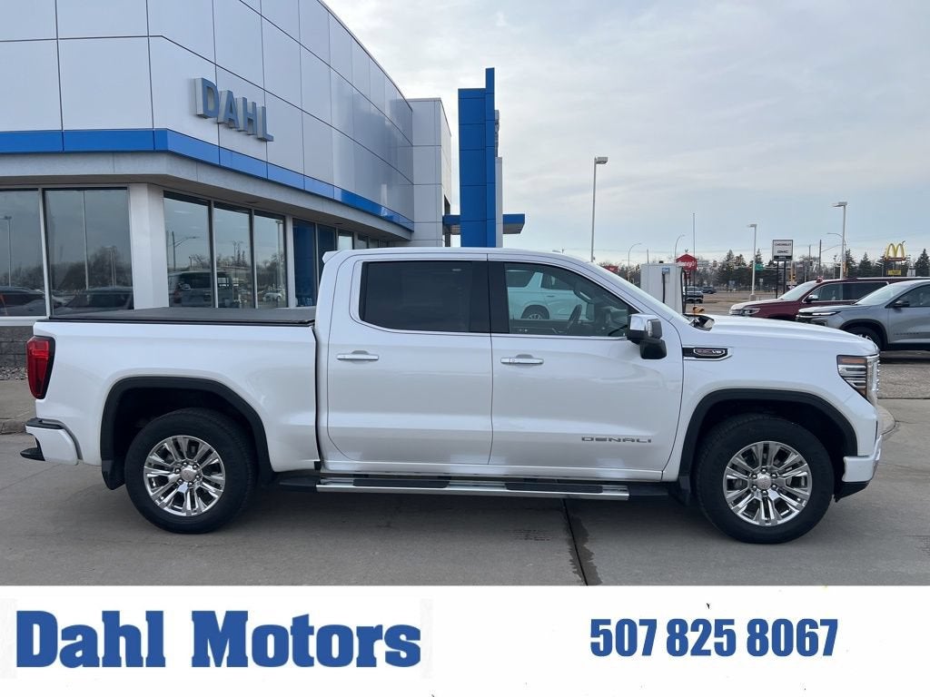 2024 GMC Sierra 1500 Denali in White Frost Tricoat — front three-quarter view